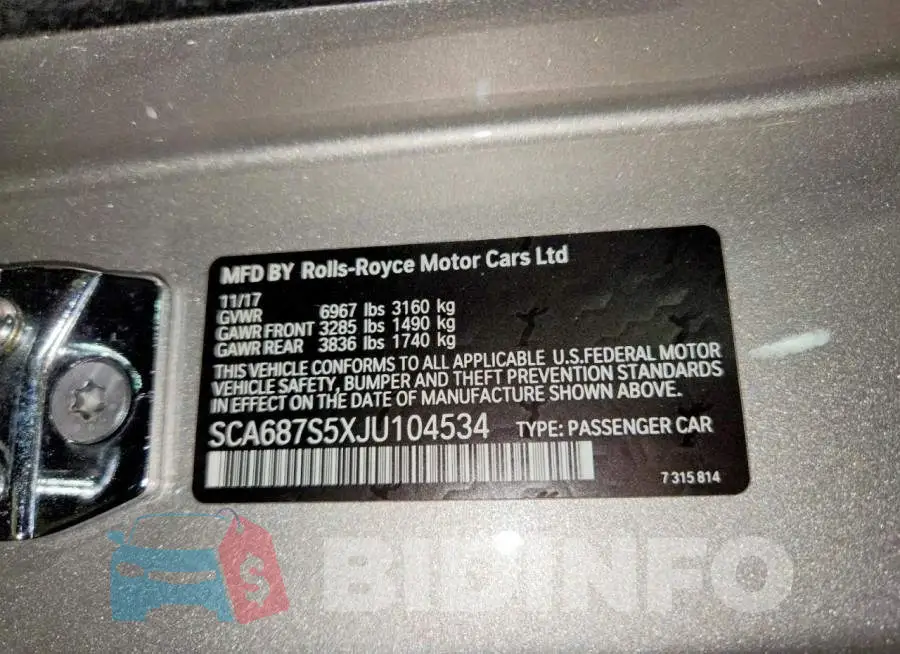SCA687S5XJU104534 Photo# 12