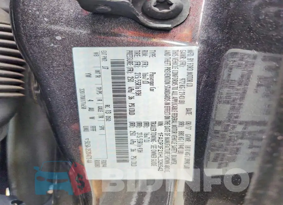 1FADP3F2XHL326542 Photo# 12