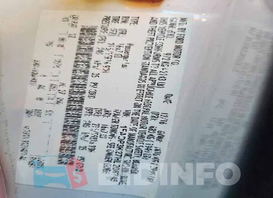 1FADP3K27HL208745 Photo# 12