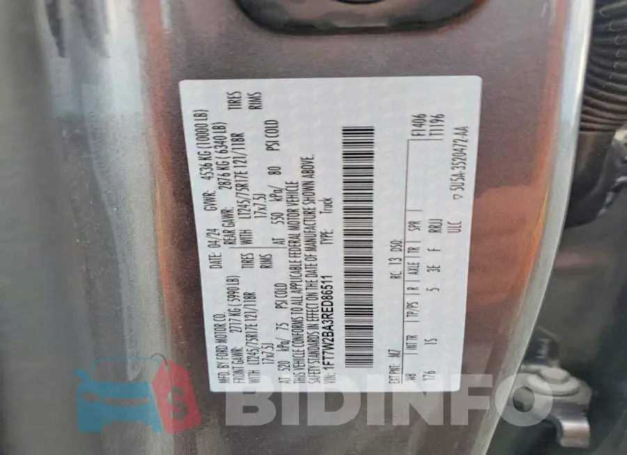 1FT7W2BA3RED86511 Photo# 12