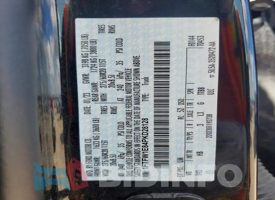 1FTFW1E84PKD28128 Photo# 13