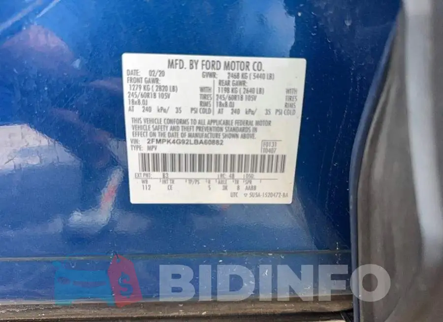 2FMPK4G92LBA60882 Photo# 10