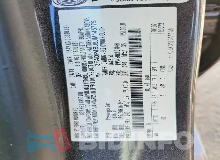 3FADP4BJ5JM145775 Photo# 12
