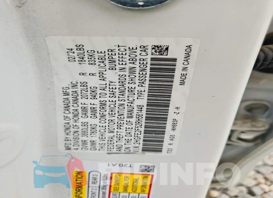 2HGFE2F52RH561448 Photo# 12