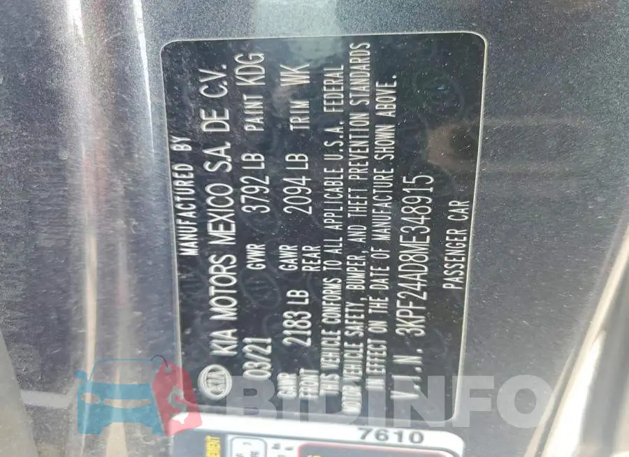 3KPF24AD8ME348915 Photo# 13