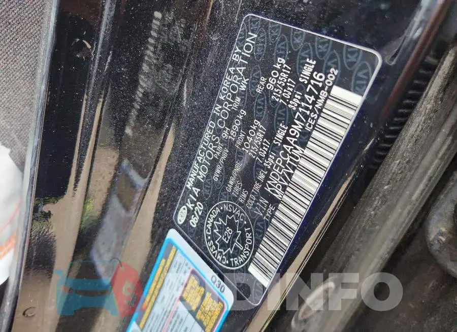 KNDEPCAA9M7114716 Photo# 13
