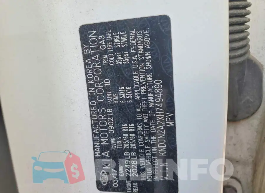KNDJN2A2XH7494890 Photo# 12