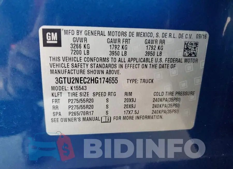 3GTU2NEC2HG174655 Photo# 12