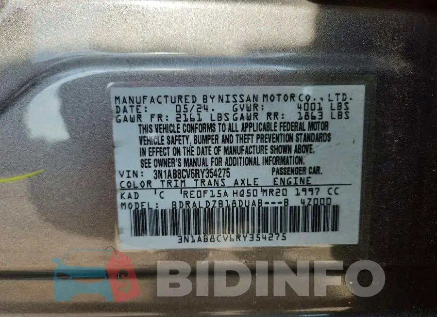 3N1AB8CV6RY354275 Photo# 13