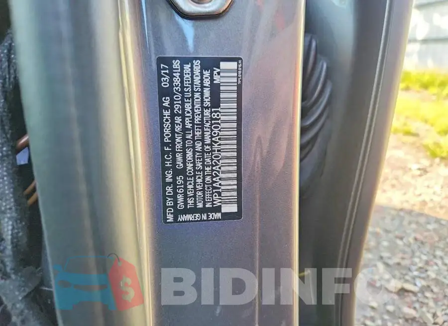 WP1AA2A20HKA90181 Photo# 13