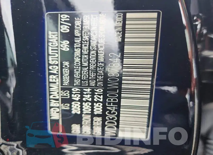 WDD3G4FB0LW037842 Photo# 12