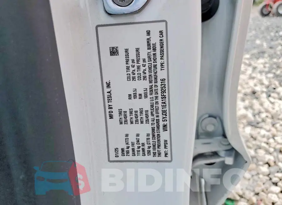 5YJ3E1EA1SF925316 Photo# 13