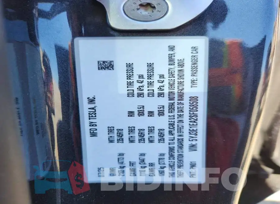 5YJ3E1EA2SF058508 Photo# 12