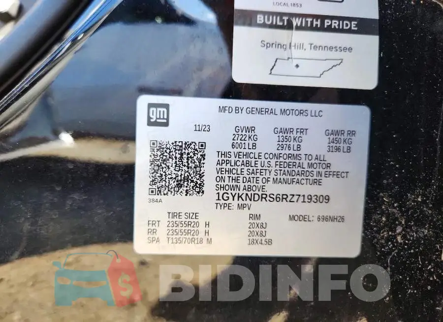 1GYKNDRS6RZ719309 Photo# 13