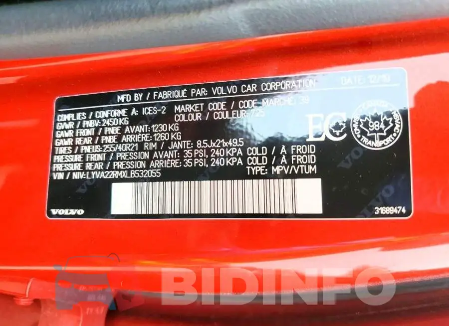 LYVA22RMXLB532055 Photo# 13