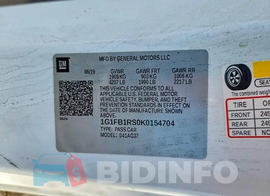 1G1FB1RS0K0154704 Photo# 12