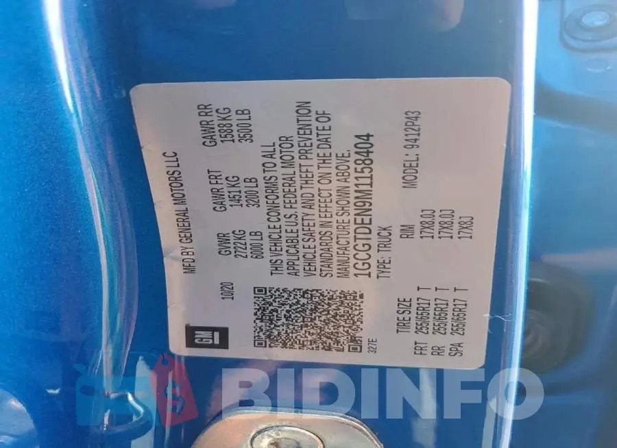 1GCGTDEN9M1158404 Photo# 12