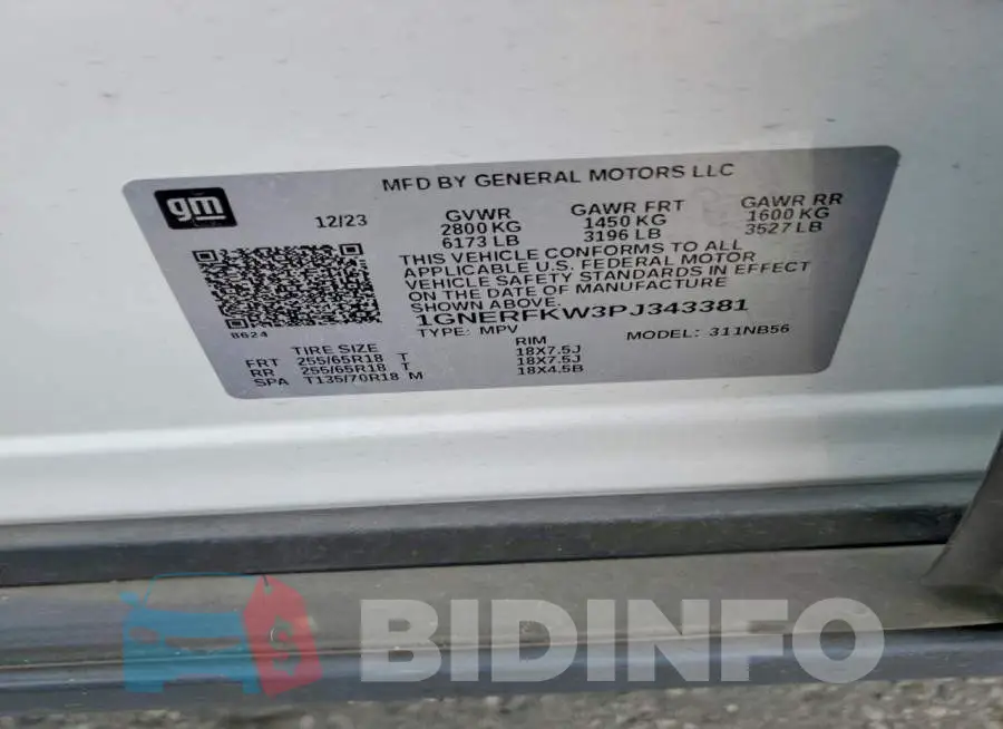 1GNERFKW3PJ343381 Photo# 13