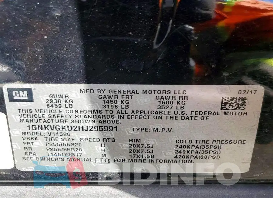 1GNKVGKD2HJ295991 Photo# 13