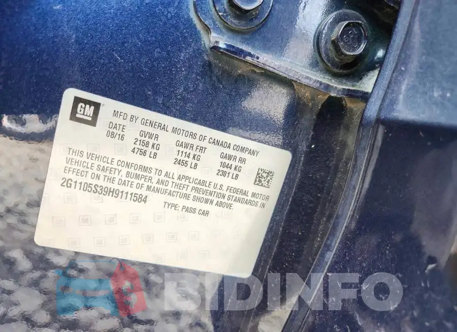 2G1105S39H9111584 Photo# 12