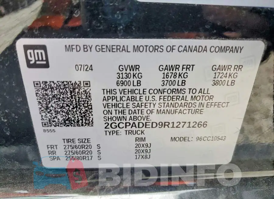 2GCPADED9R1271266 Photo# 12