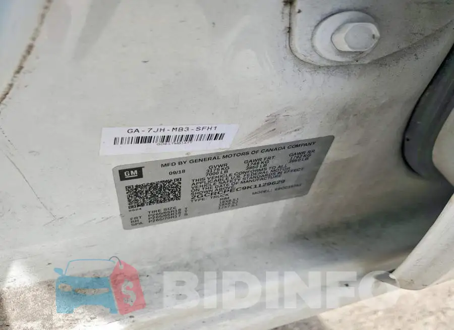2GCRCPEC9K1129629 Photo# 12