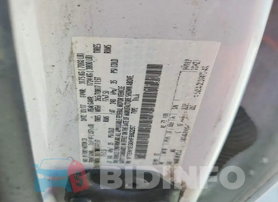 1FTEW1EG0HFB82257 Photo# 12