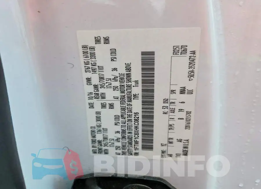 1FTMF1C8XHKC08216 Photo# 12