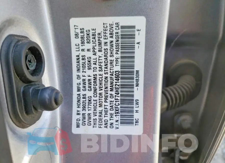 19XFC1F74HE214603 Photo# 12