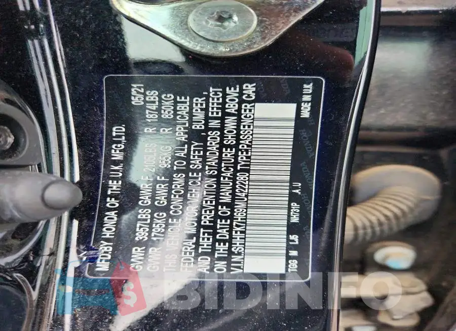 SHHFK7H69MU422280 Photo# 12