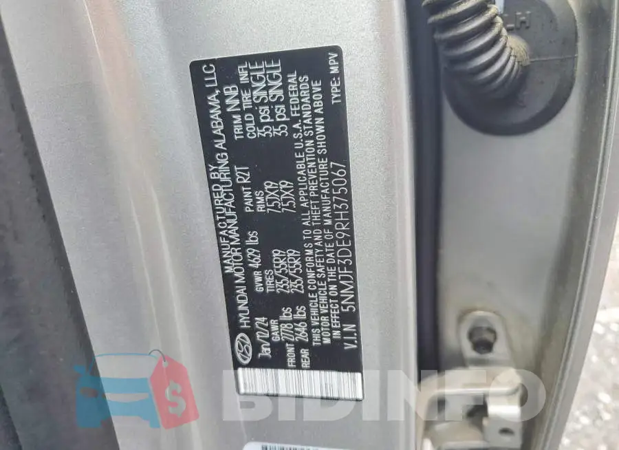 5NMJF3DE9RH375067 Photo# 13