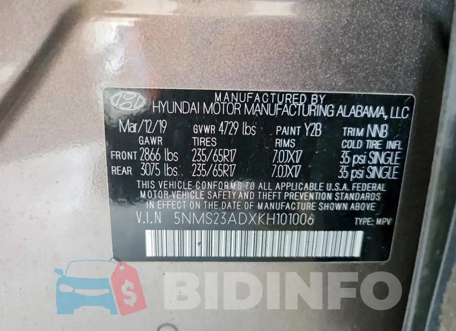 5NMS23ADXKH101006 Photo# 12