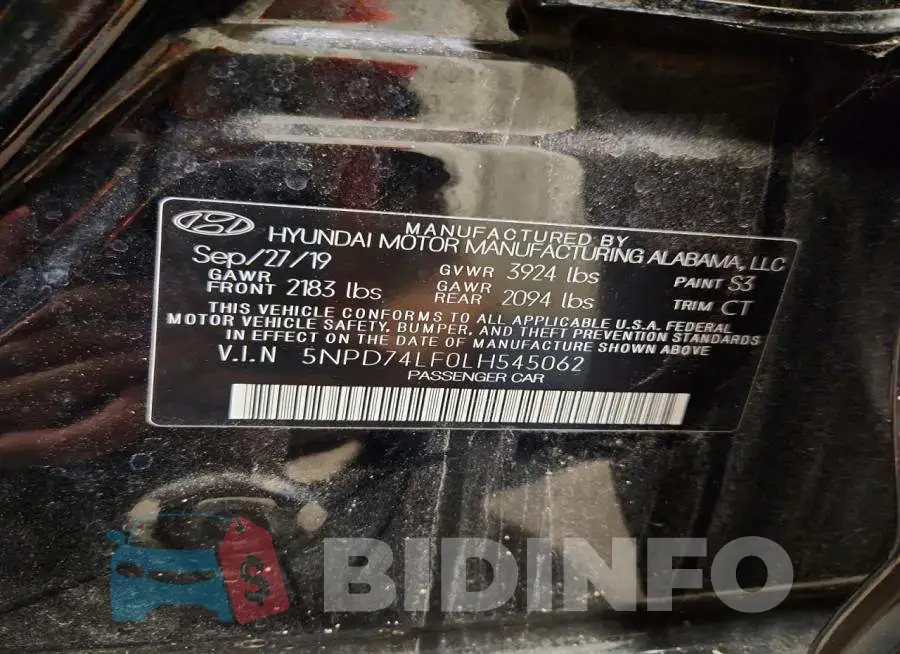 5NPD74LF0LH545062 Photo# 12