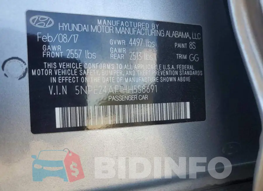 5NPE24AF1HH558691 Photo# 12