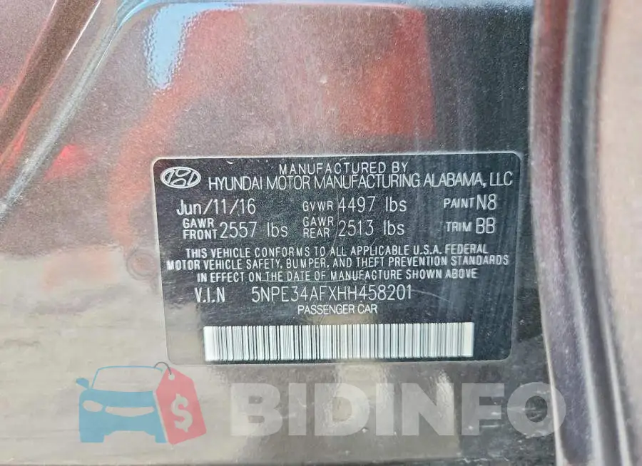 5NPE34AFXHH458201 Photo# 12