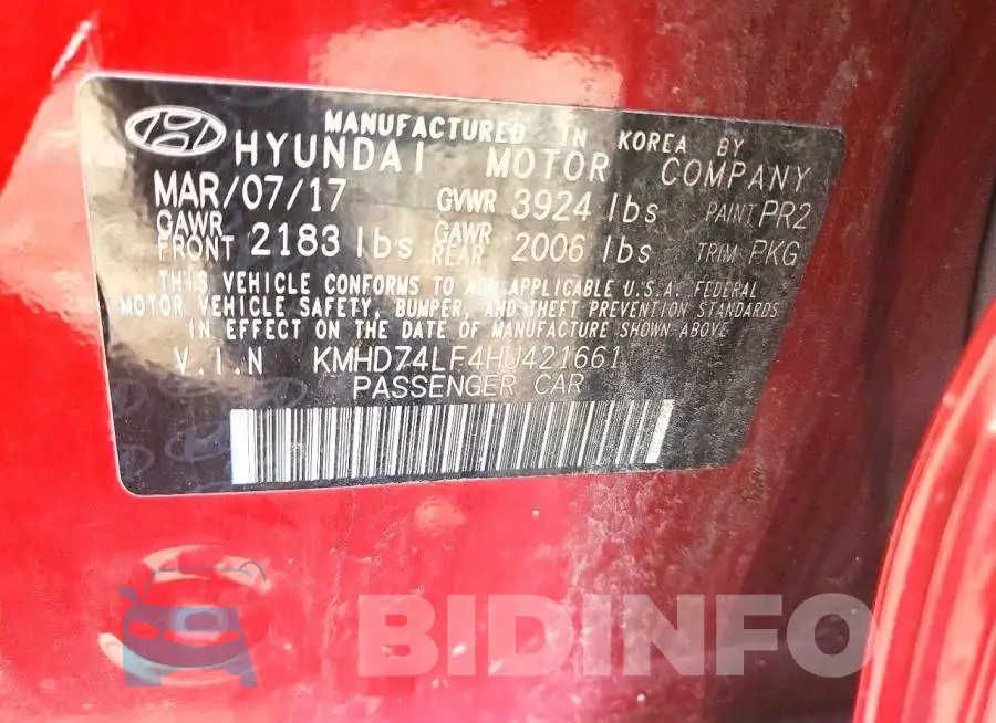 KMHD74LF4HU421661 Photo# 12