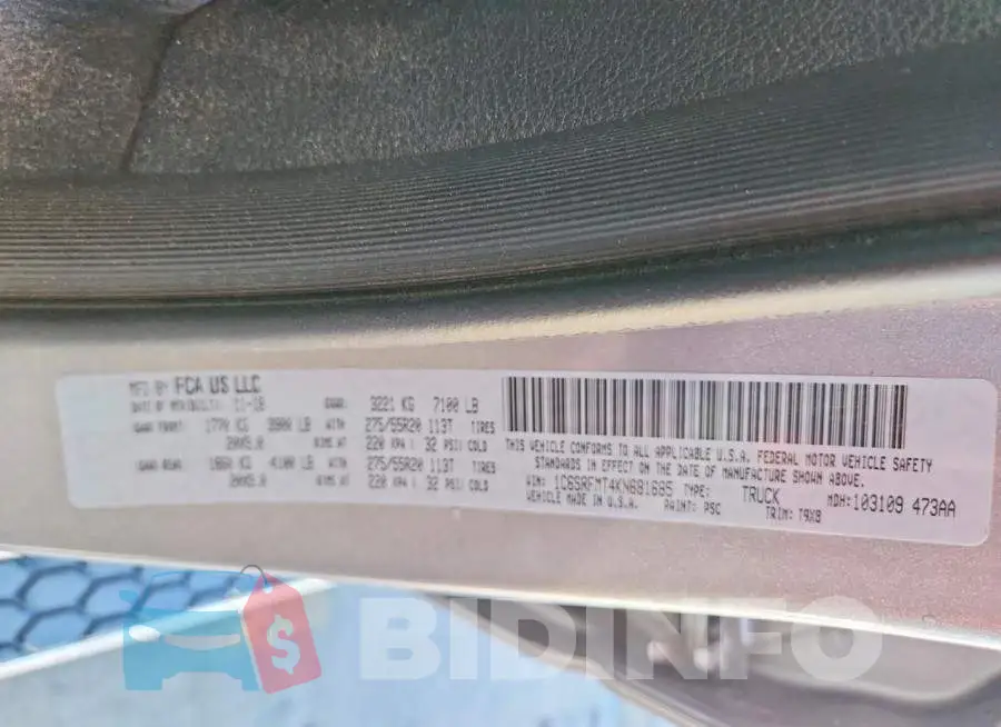 1C6SRFMT4KN681685 Photo# 13
