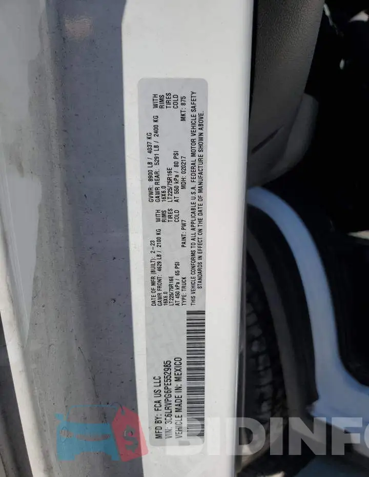 3C6LRVPG6PE552985 Photo# 14