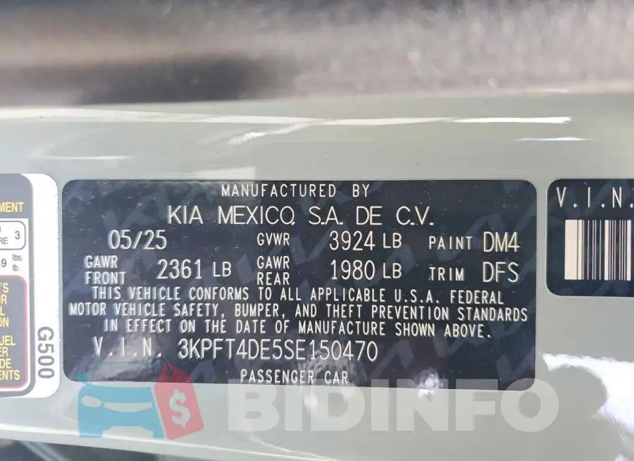 3KPFT4DE5SE150470 Photo# 12