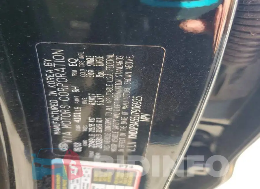 KNDJP3A55J7906925 Photo# 12