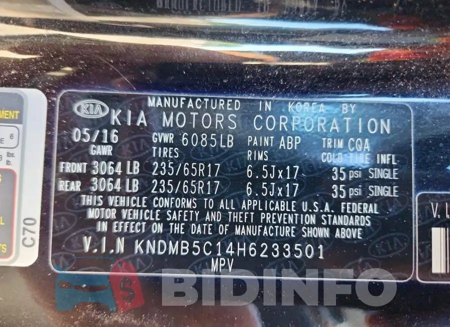 KNDMB5C14H6233501 Photo# 13
