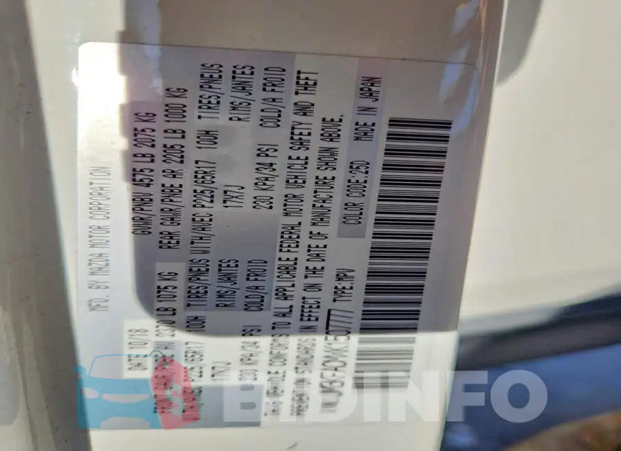 JM3KFACMXK1507777 Photo# 13