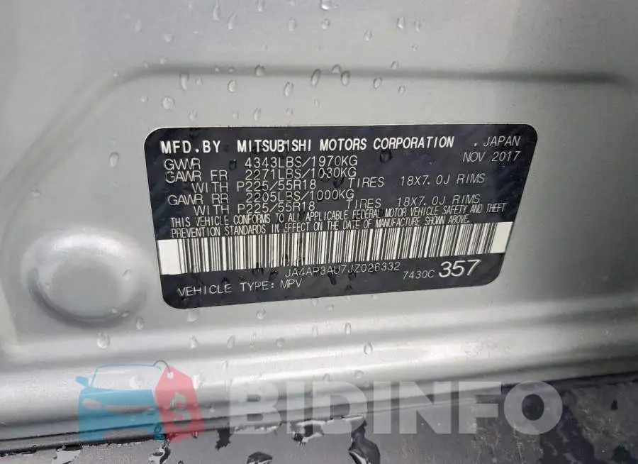 JA4AP3AU7JZ026332 Photo# 13