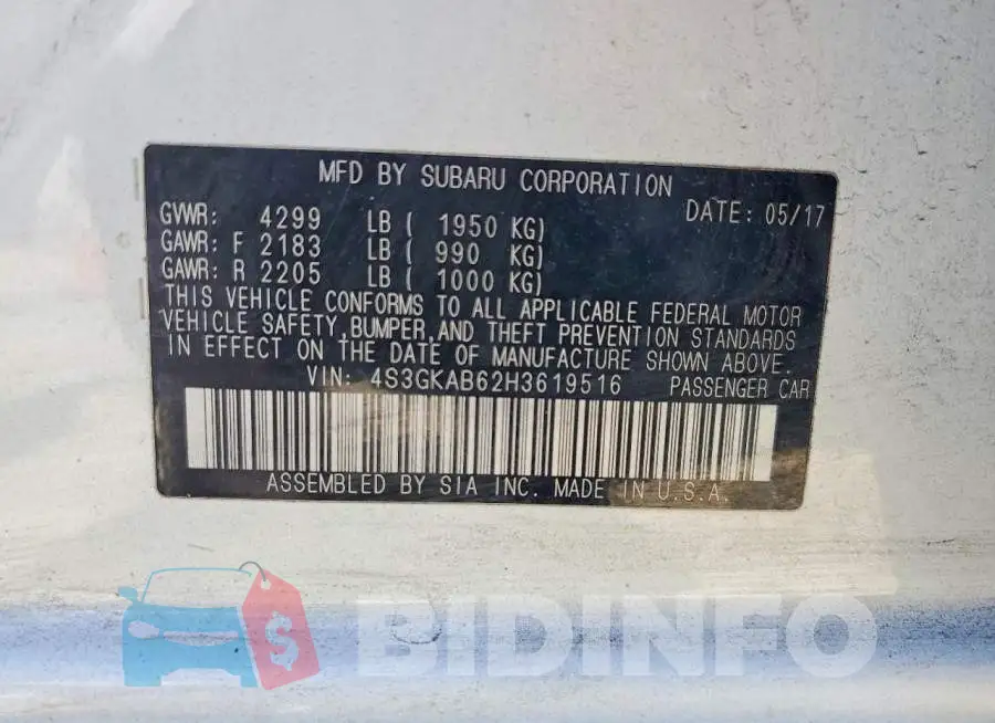 4S3GKAB62H3619516 Photo# 12