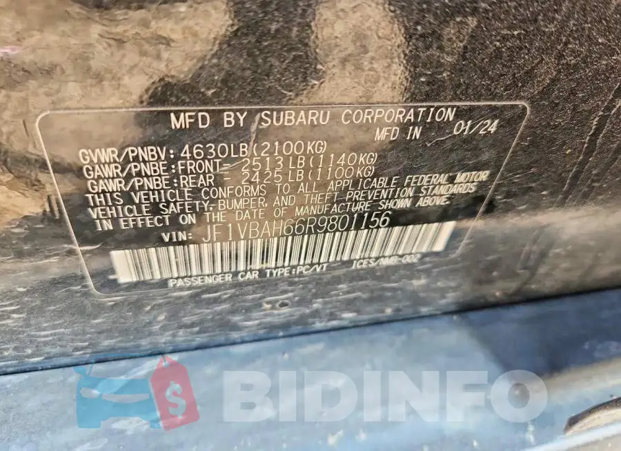 JF1VBAH66R9801156 Photo# 12