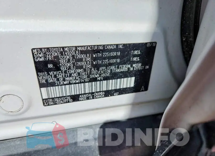 2T3EWRFV8KW014187 Photo# 13