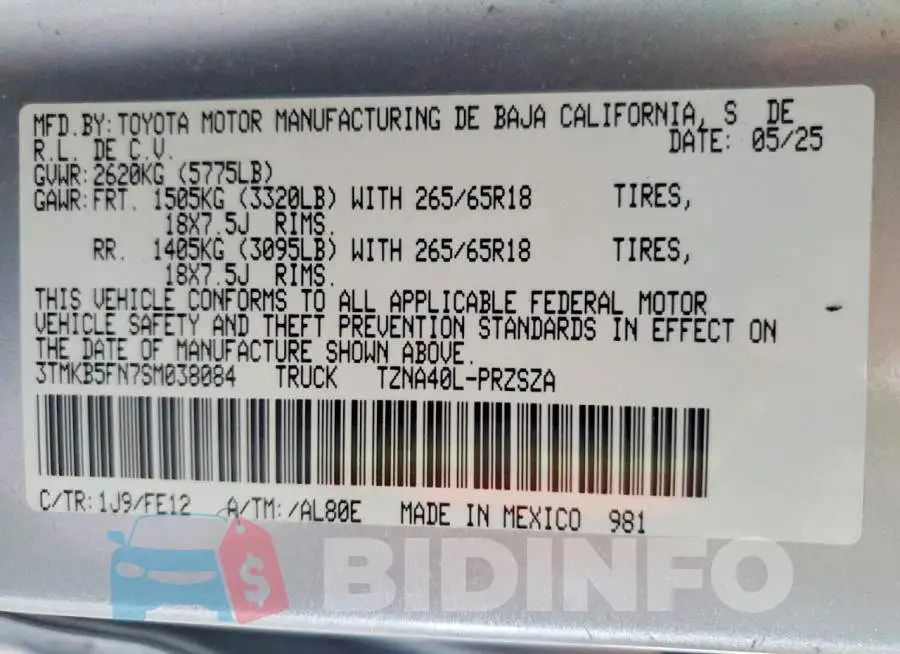 3TMKB5FN7SM038084 Photo# 12