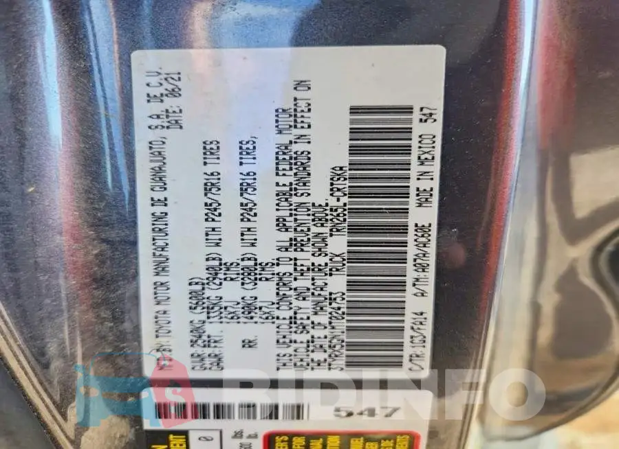 3TYRX5GN1MT024753 Photo# 12