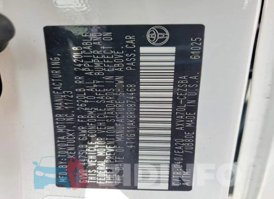 4T1G11AK8RU874468 Photo# 12