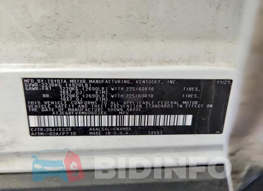 4T3E6RFVXMU060266 Photo# 13